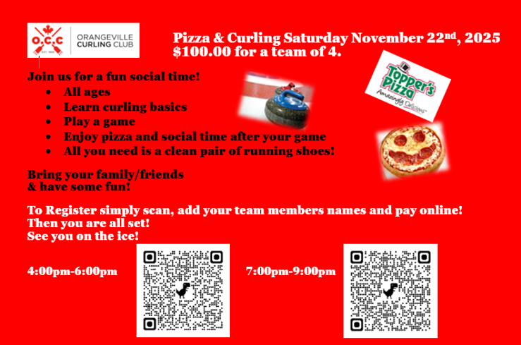 Nov 22 2025 Pizza and Curling